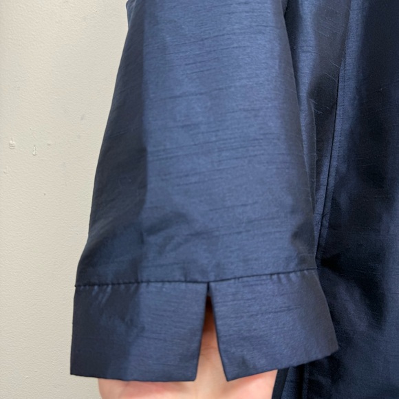 Russel Kemp size 2X Women’s Blue 3/4 Sleeve Button Up Blazer Jacket - Picture 4 of 8